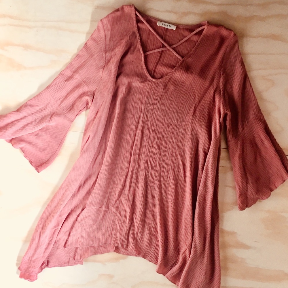 Flared sleeve Flowy Blouse